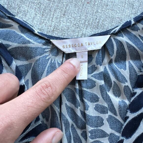 Rebecca Taylor Autumn Bloom Blue Dress - Picture 4 of 5